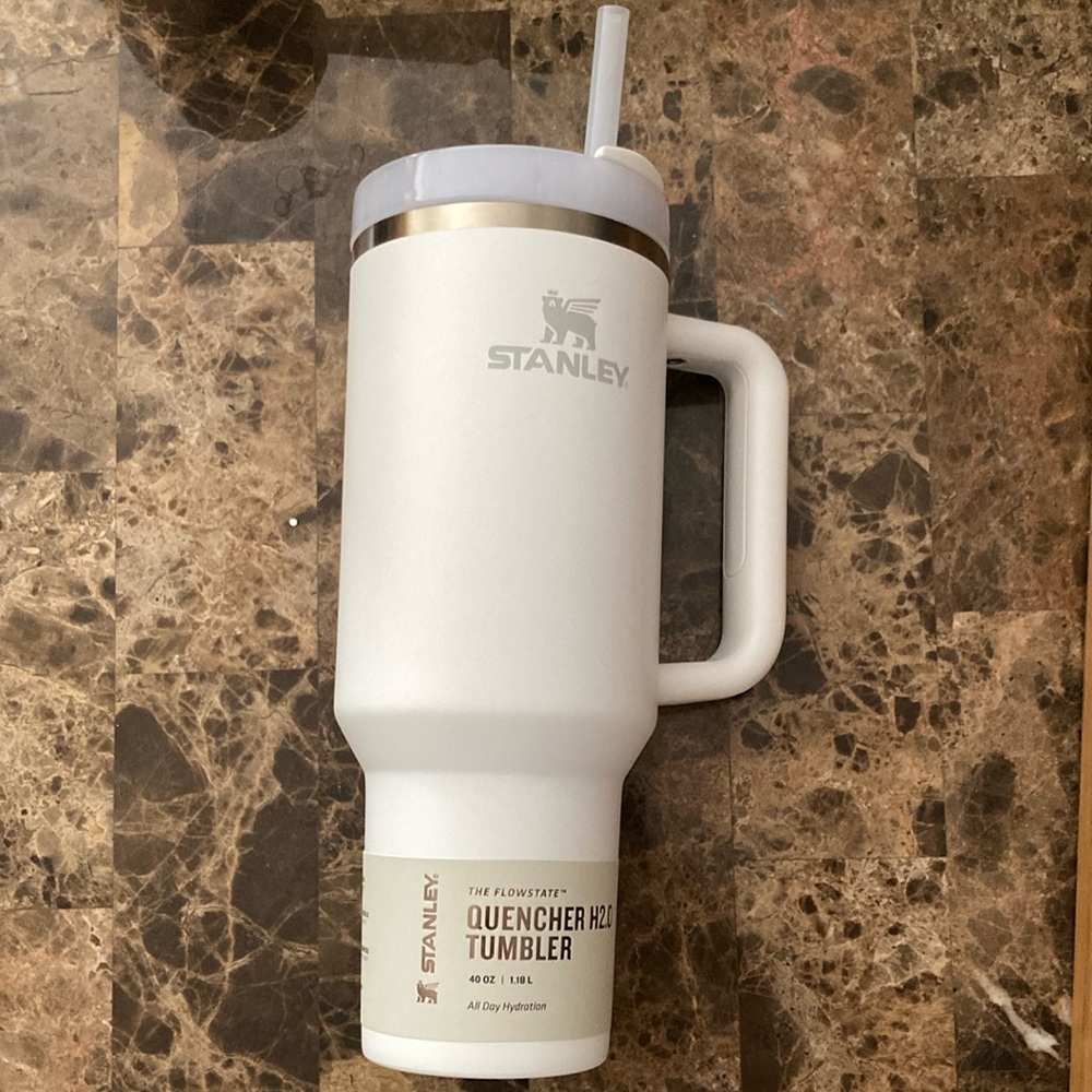 Stanley White Tumbler with Handle